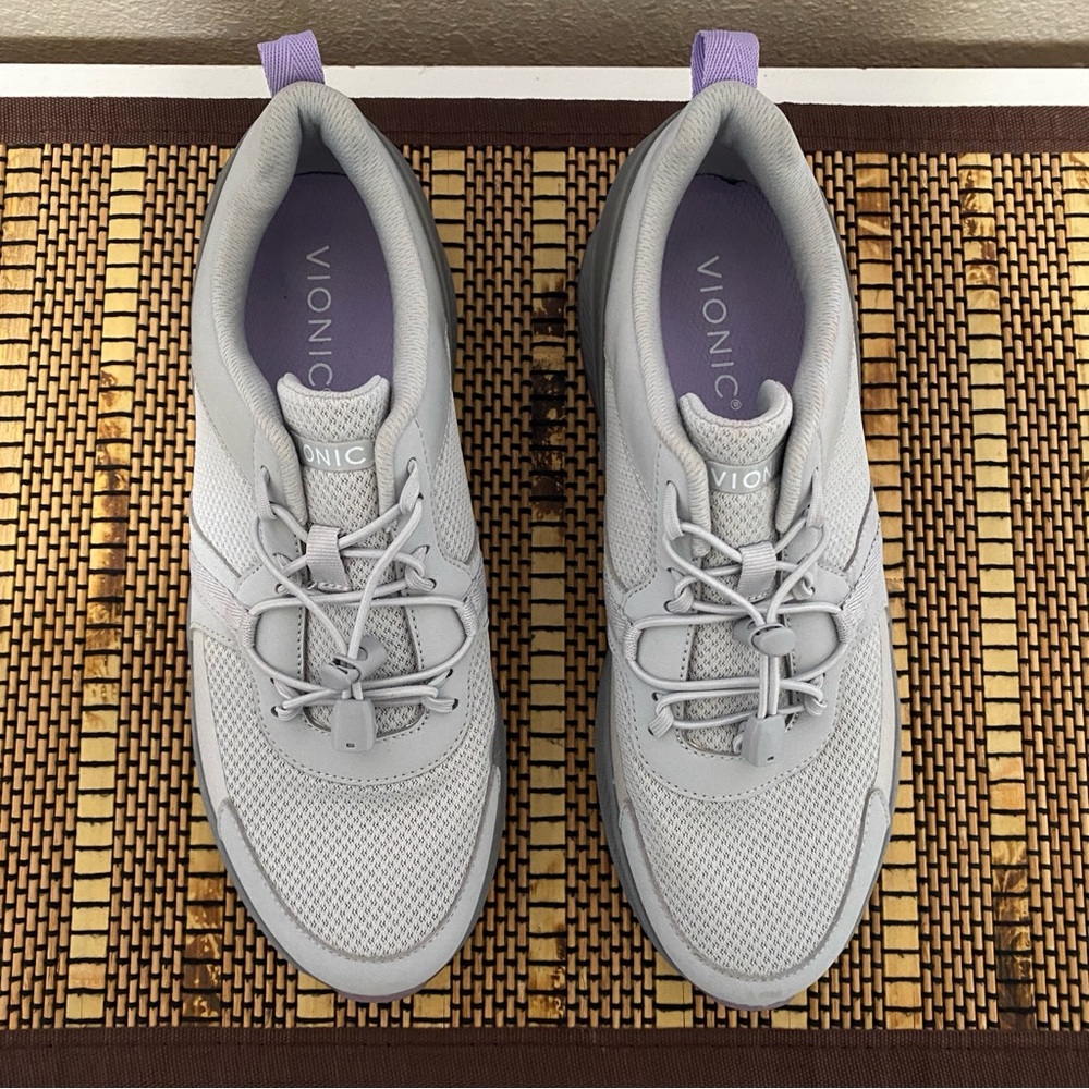Vionic Sample Sneakers Womens 8 Gray Walking Comfort Orthotic Support Shoes - Picture 3 of 13